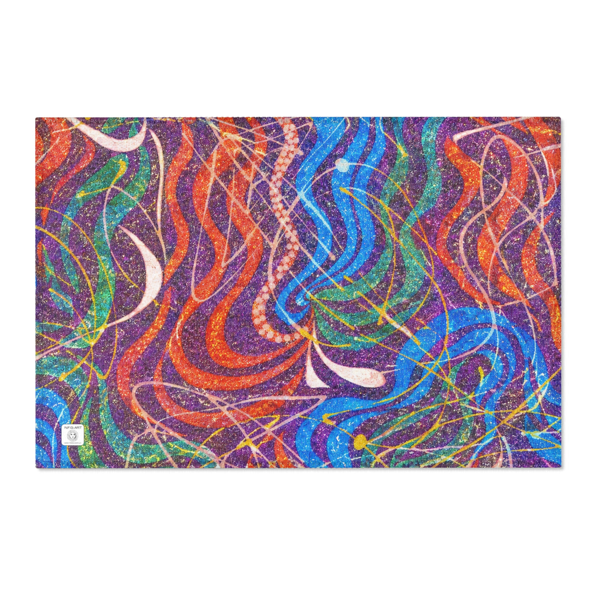 Space Art Area Rug 36x24 – Chenille Statement Floor Accent