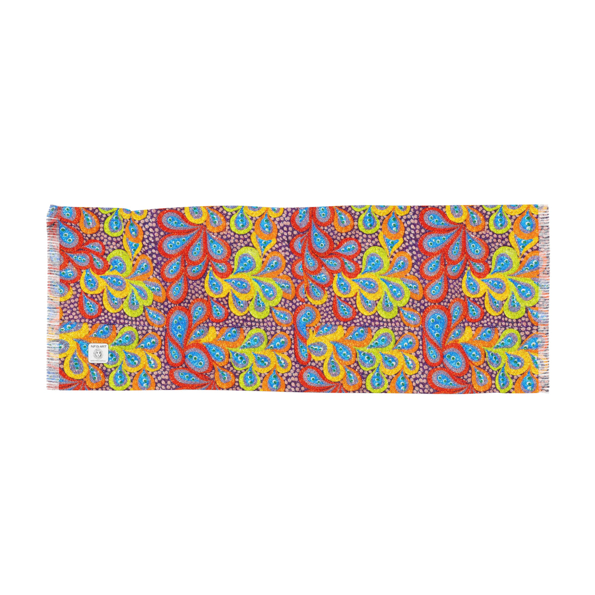 Drops Art Light Scarf 27×71 – Lightweight Statement Wrap