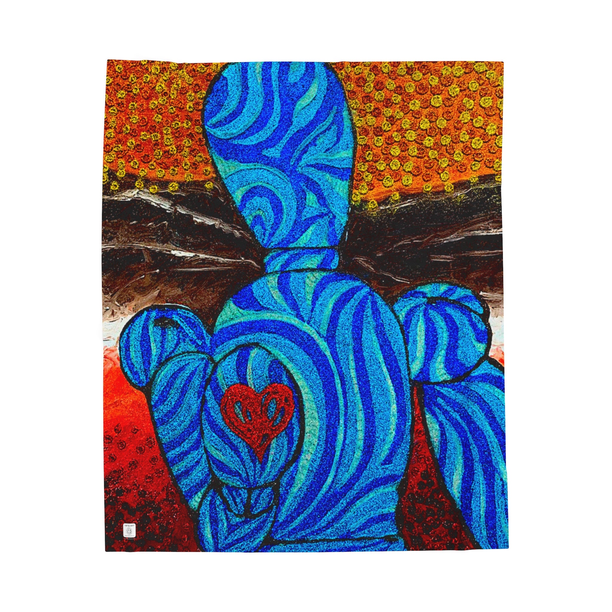 Blue Fire Plush Blanket