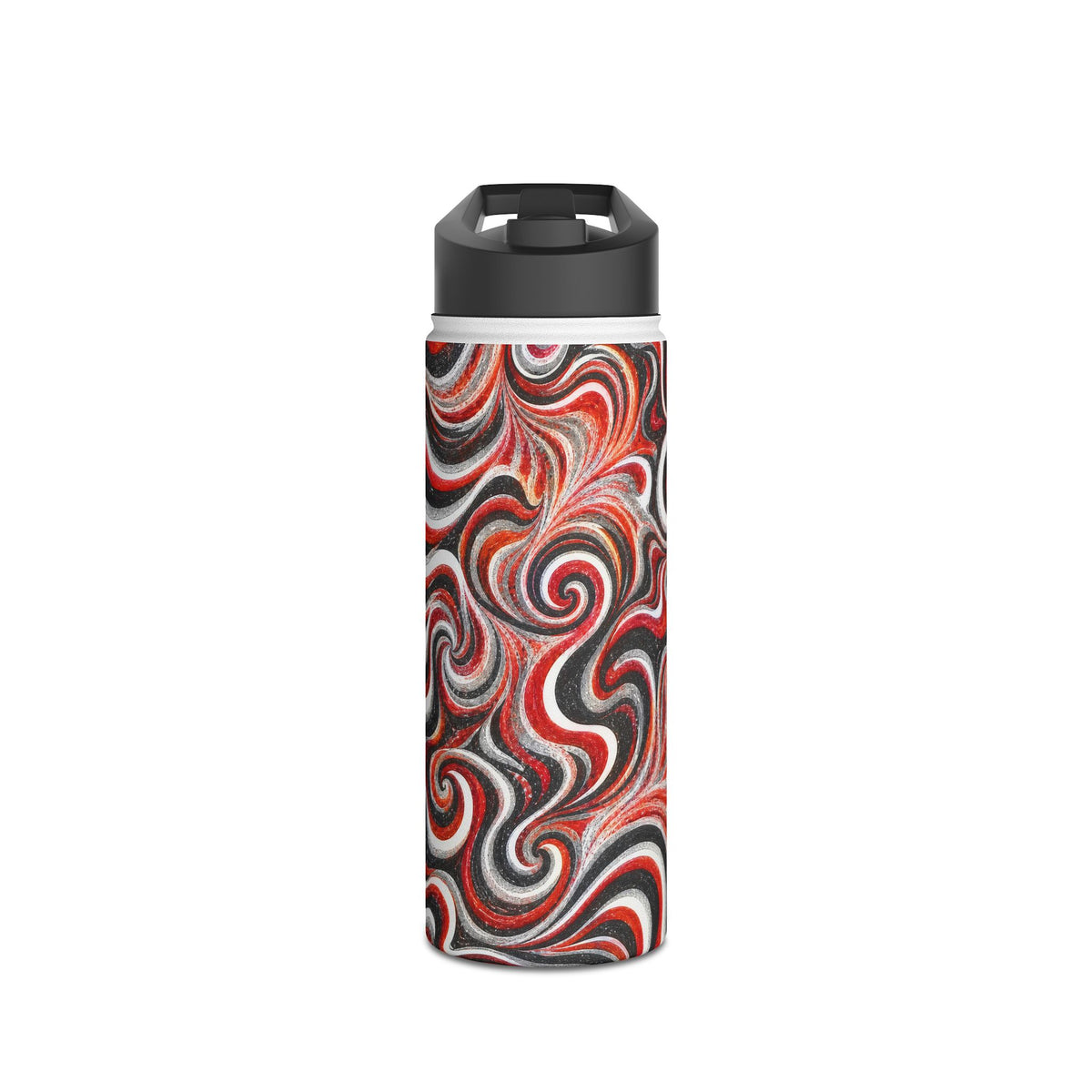 Back Cherry Stainless Steel Water Bottle – Insulated Art Flask