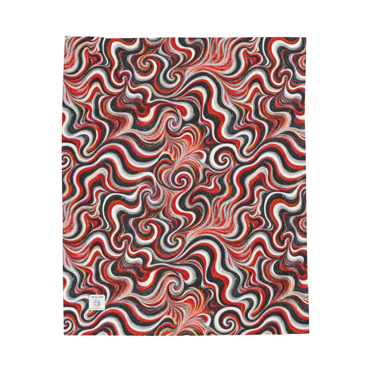 Back Cherry Velveteen Plush Blanket – Cozy Art Throw