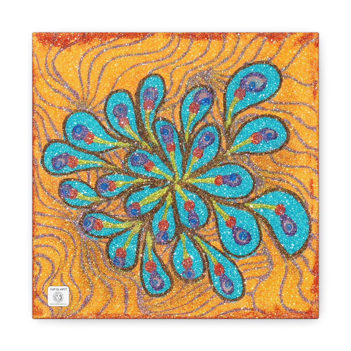 Eruption Original Art Canvas – Square Stretched Wall Print