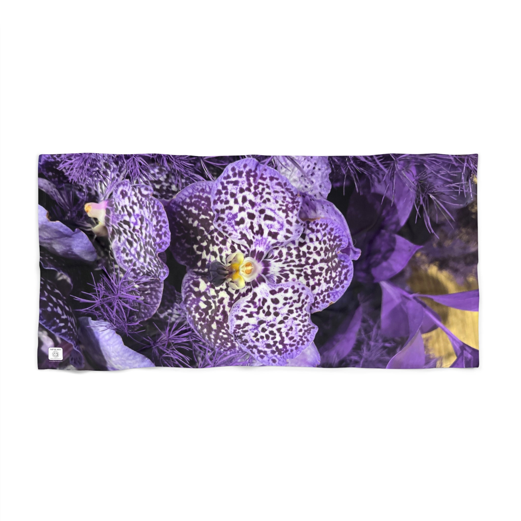 Dot Orchid Beach Towel