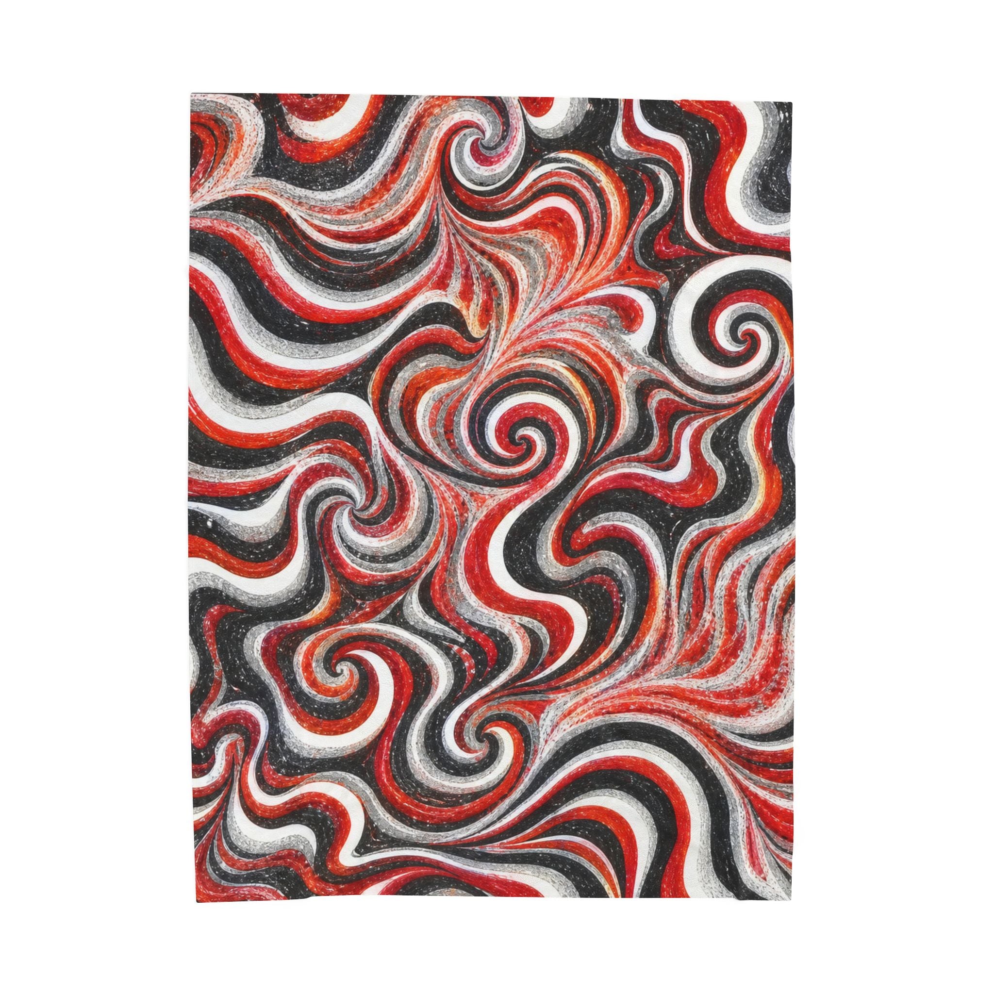 Back Cherry Velveteen Plush Blanket – Cozy Art Throw