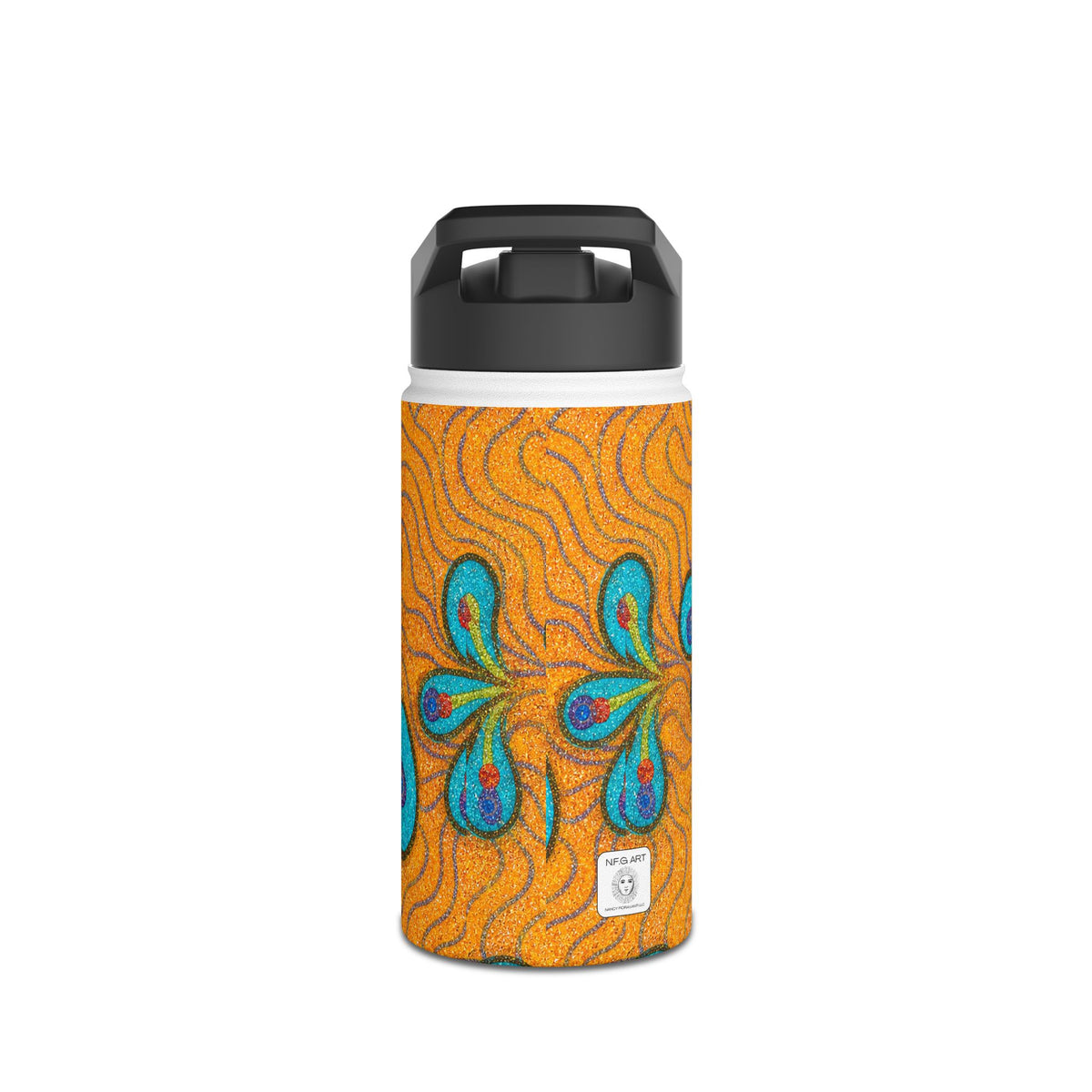 Eruption Art Water Bottle 12oz – Stainless Steel Travel Drinkware