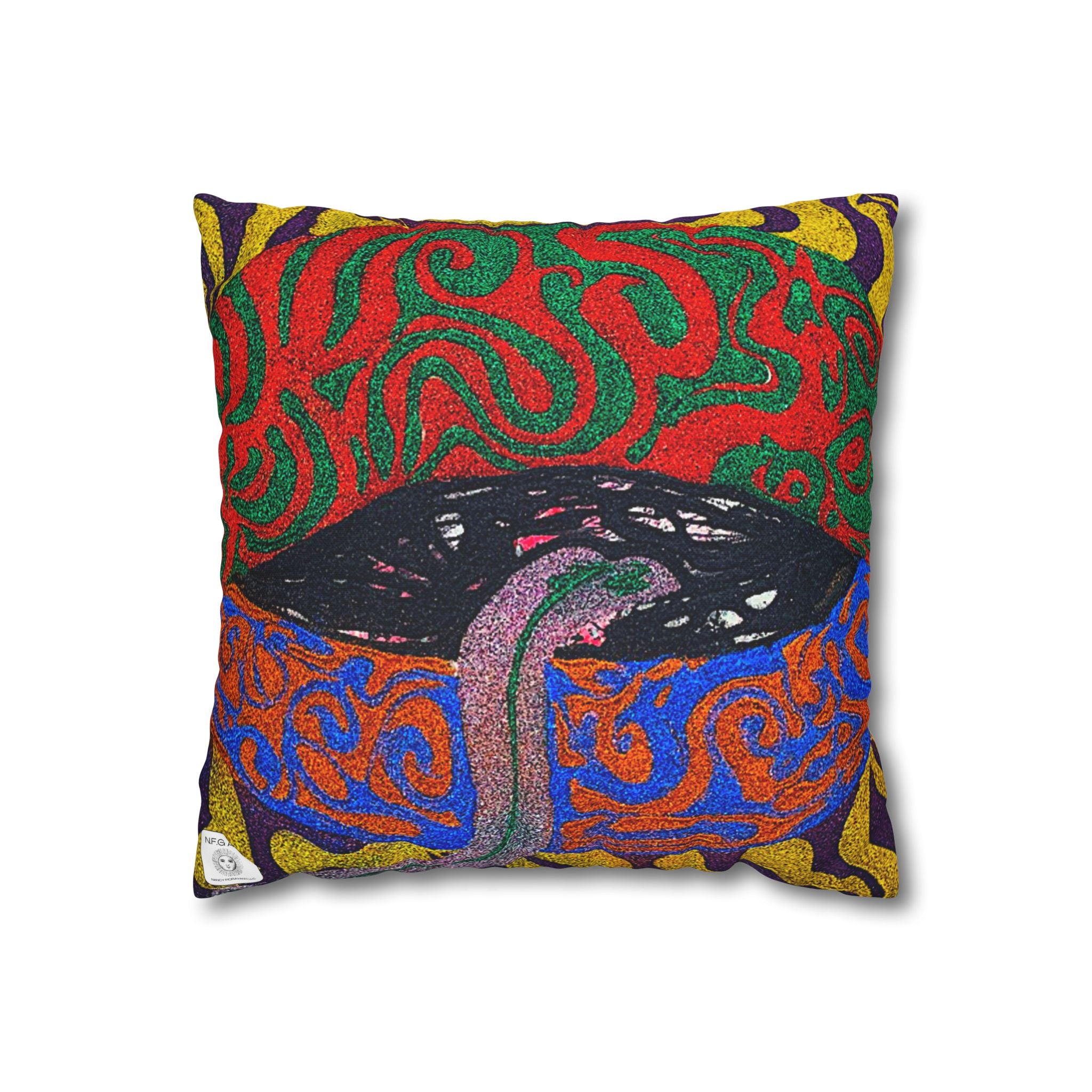 Snake Unicorn Art Square Pillow Case (Pillow Not Included)