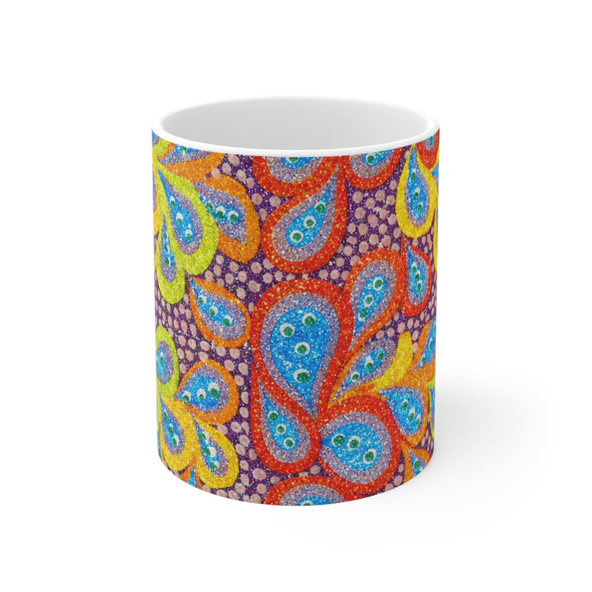 Drops Art Mug 11oz – Colorful Ceramic Drinkware