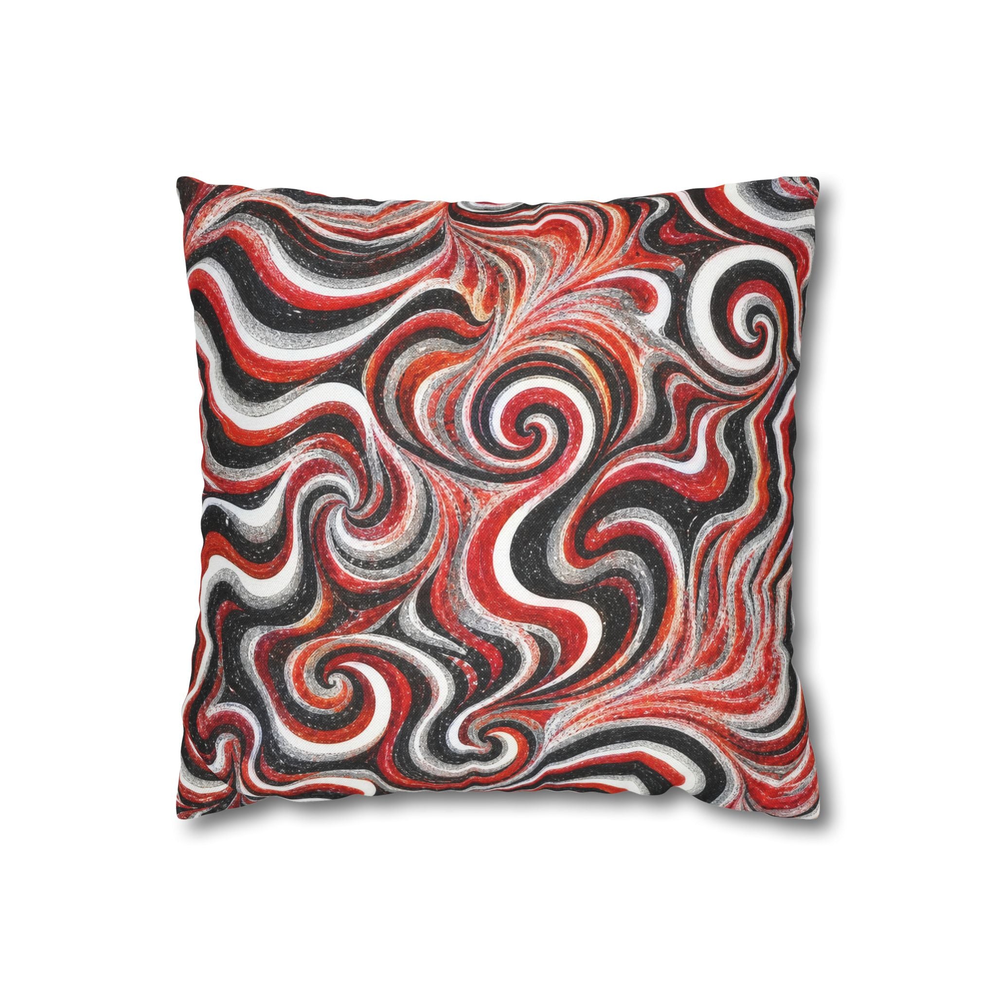 Back Cherry Art Square Pillowcase – Double-Sided Decor