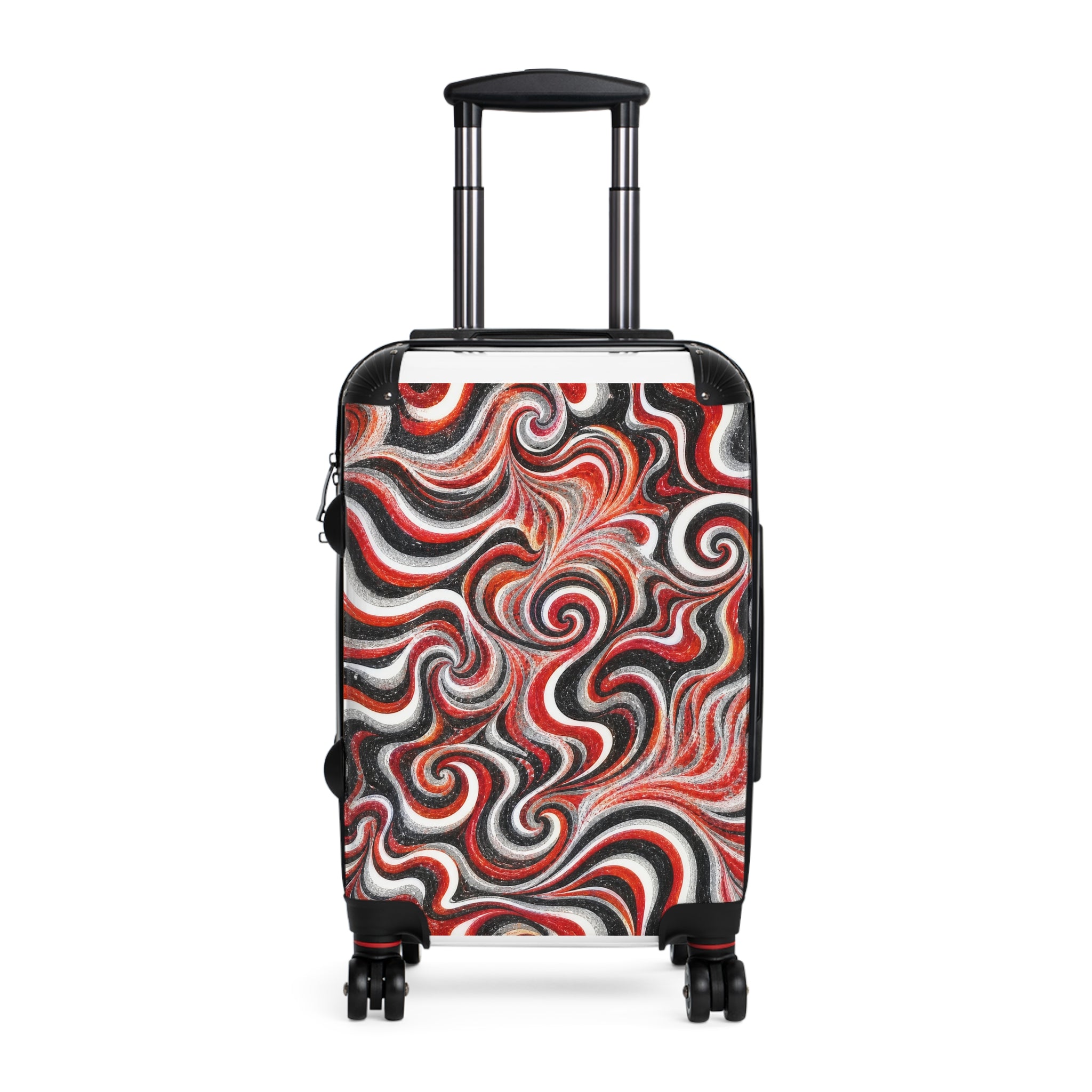 Back Cherry Art Suitcase – Hard-Shell Travel Luggage