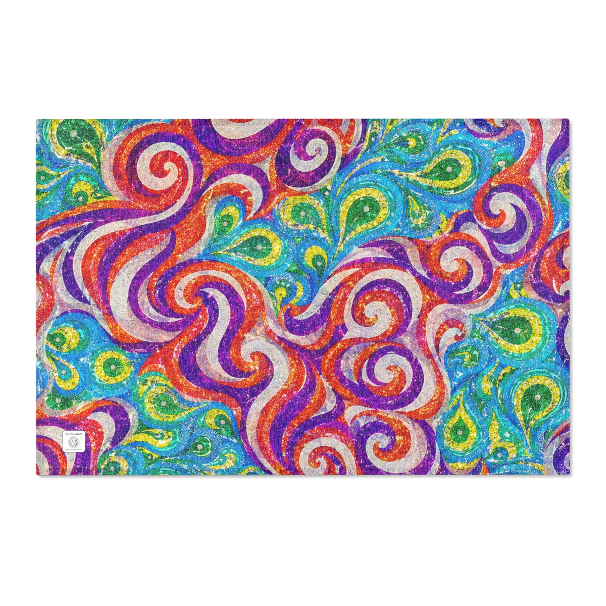 LOVEBUT Art Area Rug 36x24 – Colorful Chenille Accent