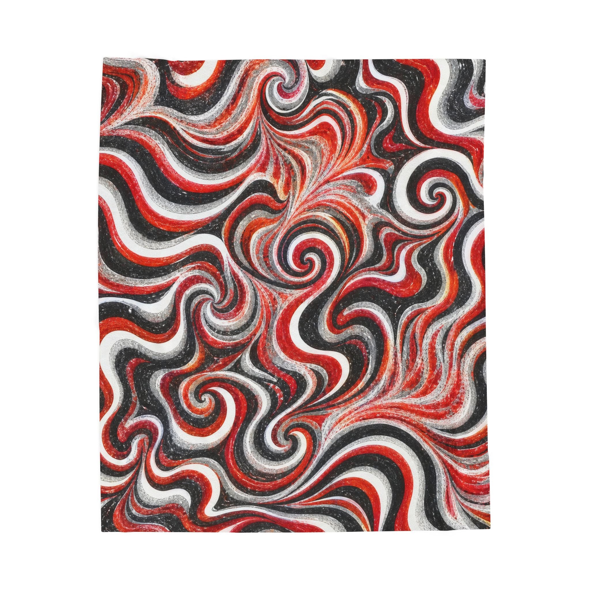 Back Cherry Velveteen Plush Blanket – Cozy Art Throw