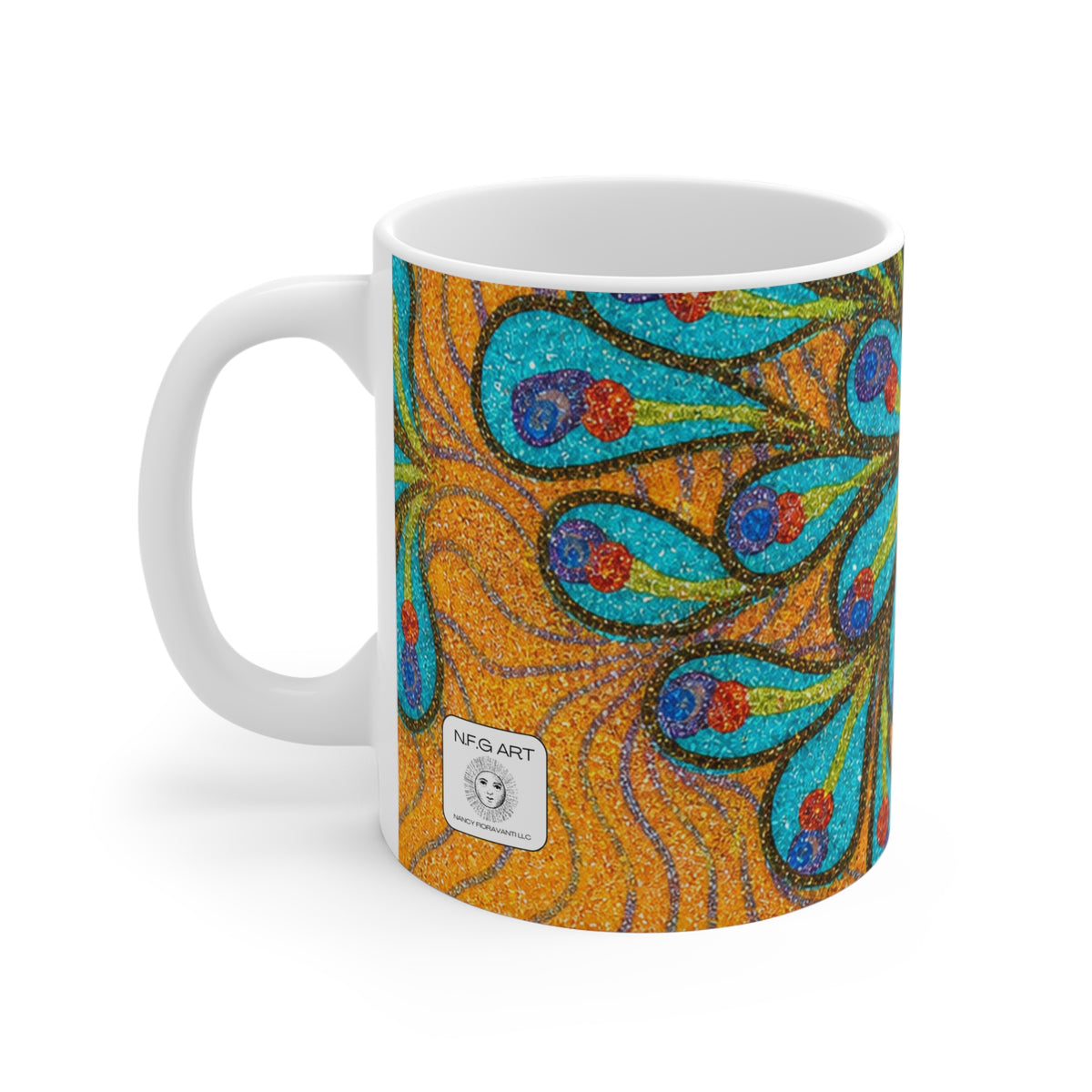 Eruption Art Mug 11oz – Colorful Ceramic Drinkware
