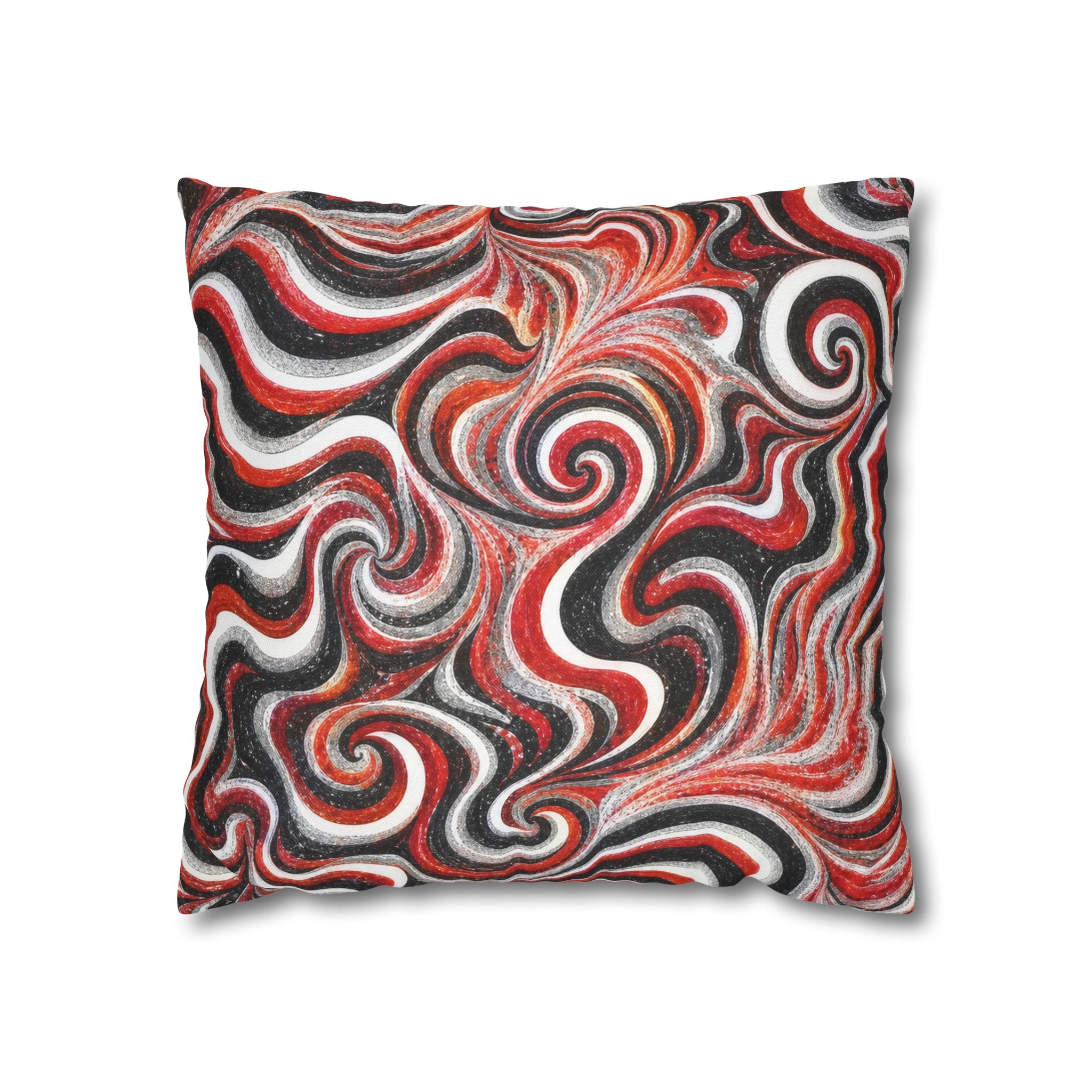 Back Cherry Art Square Pillowcase – Double-Sided Decor