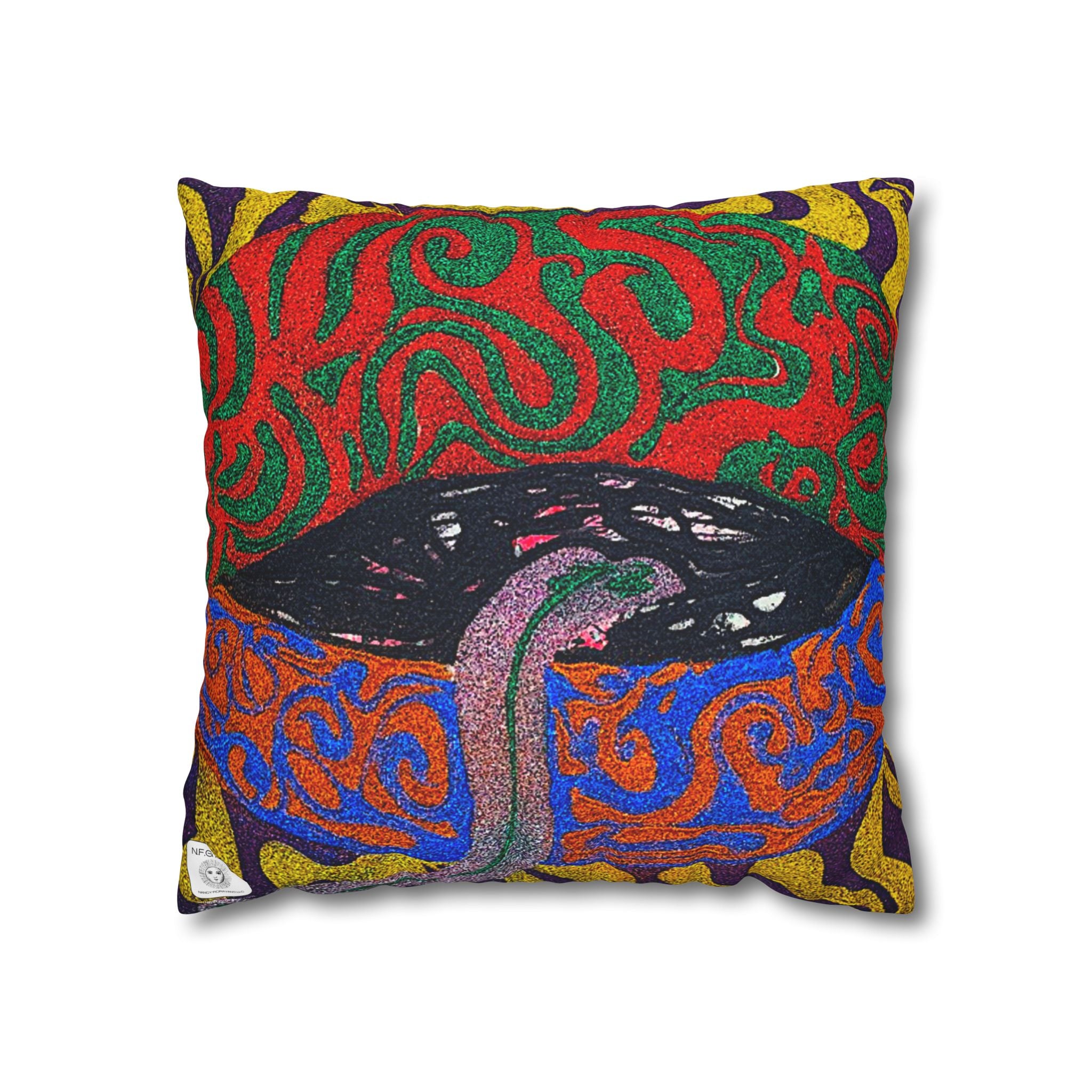 Snake Unicorn Art Square Pillow Case (Pillow Not Included)