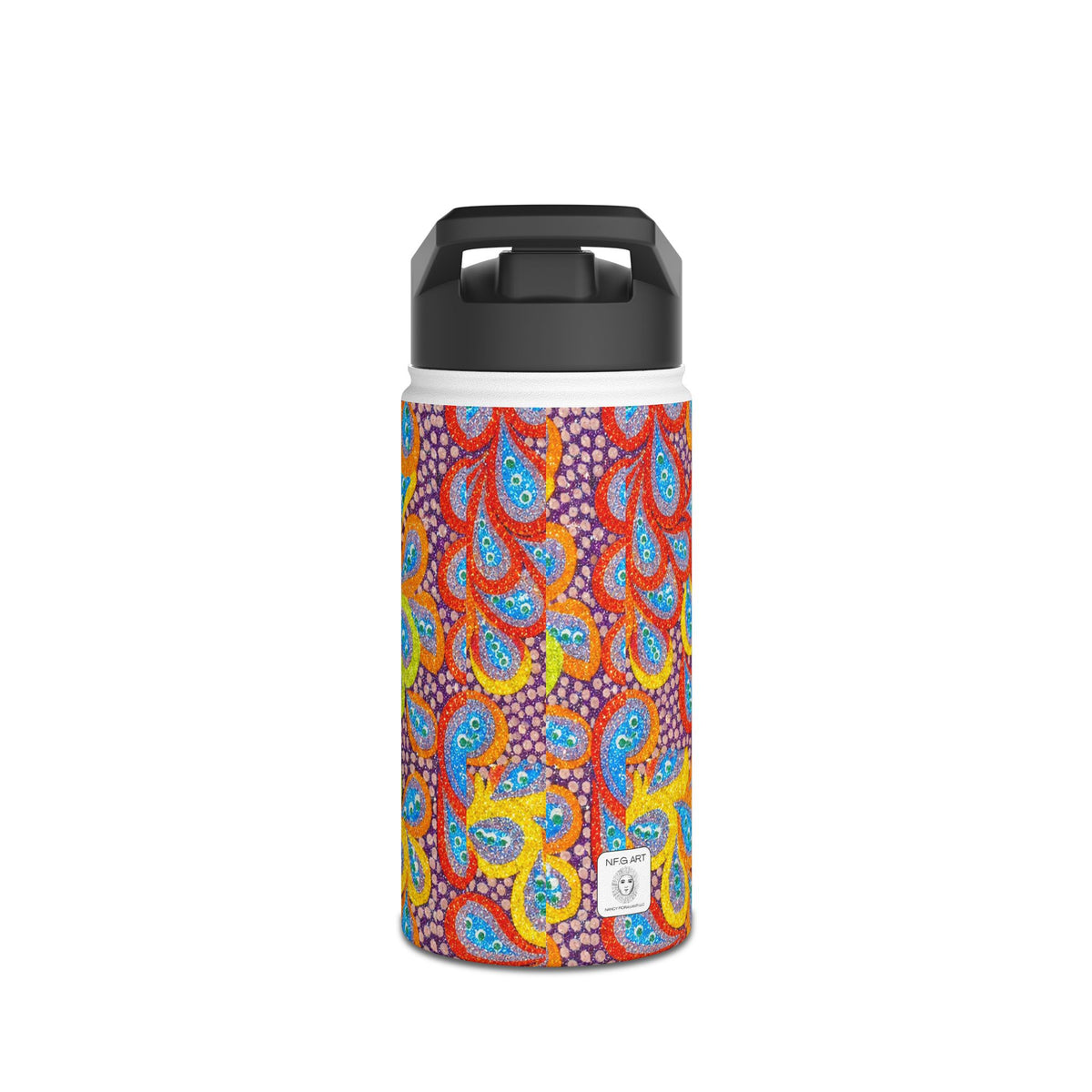 Drops Art Water Bottle 12oz – Stainless Steel Travel Drinkware