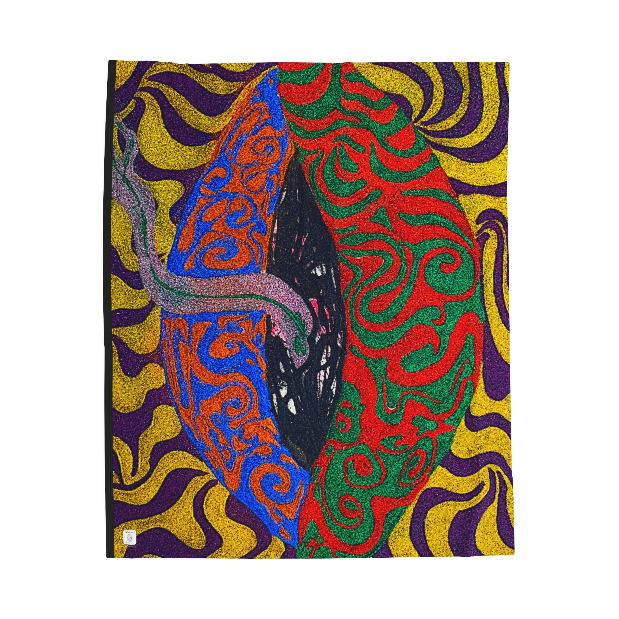 Snake Unicorn Art Plush Blanket