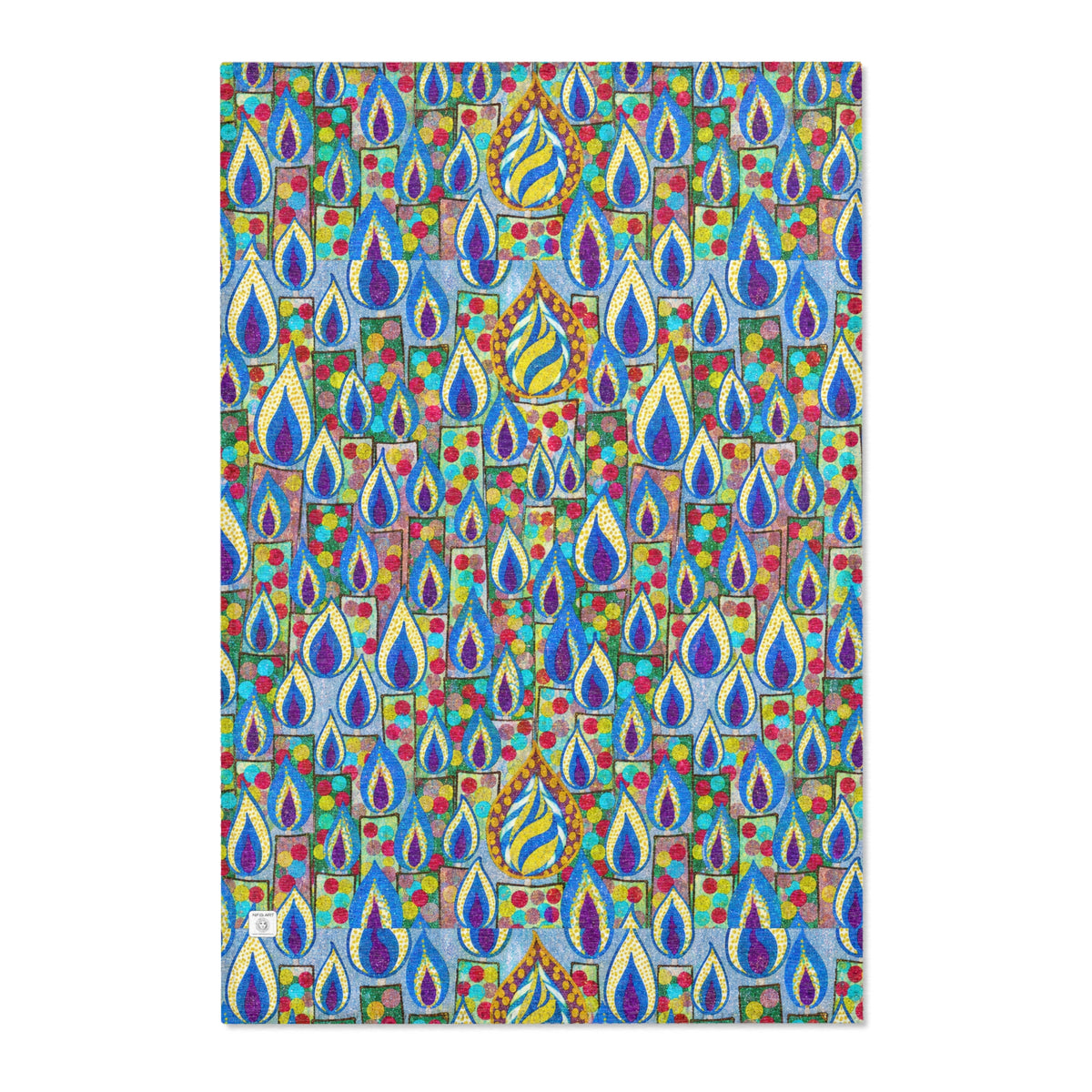 Candles Art Area Rug 24×36 – Colorful Chenille Accent