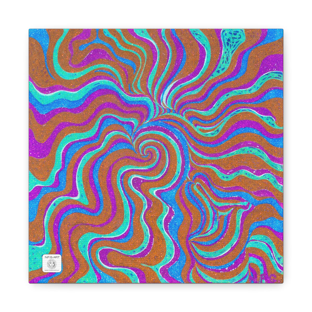 Focus Original Art Canvas – Square Stretched Wall Print