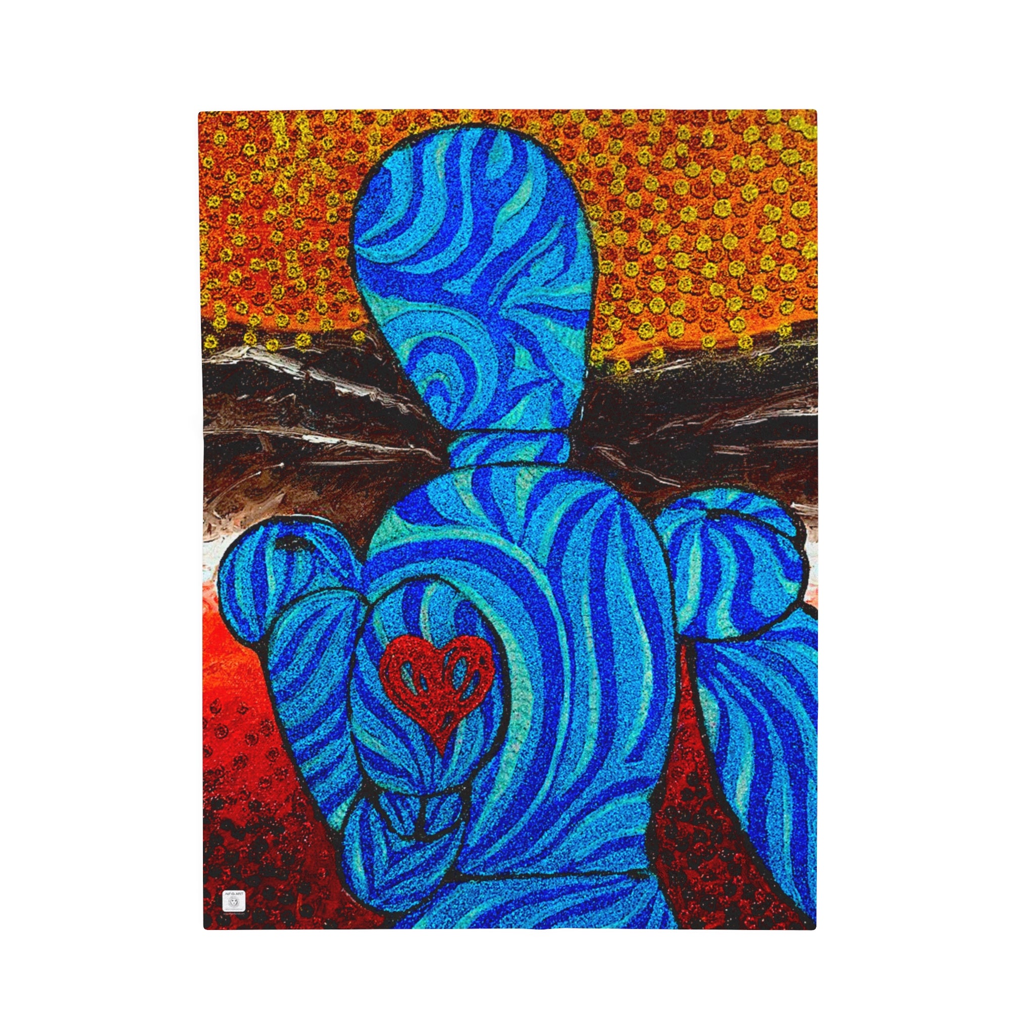 Blue Fire Plush Blanket