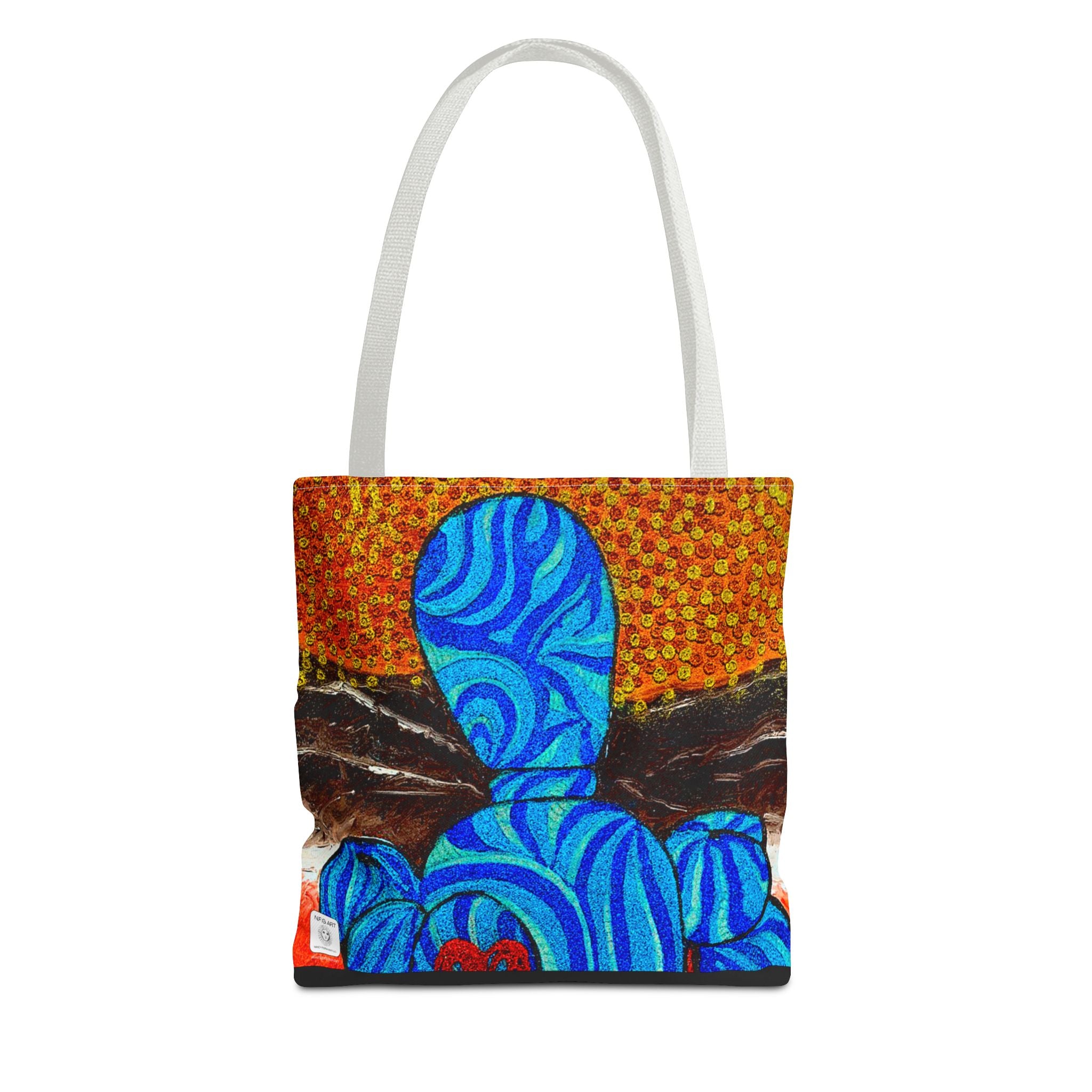 Blue Fire Art Tote Bag