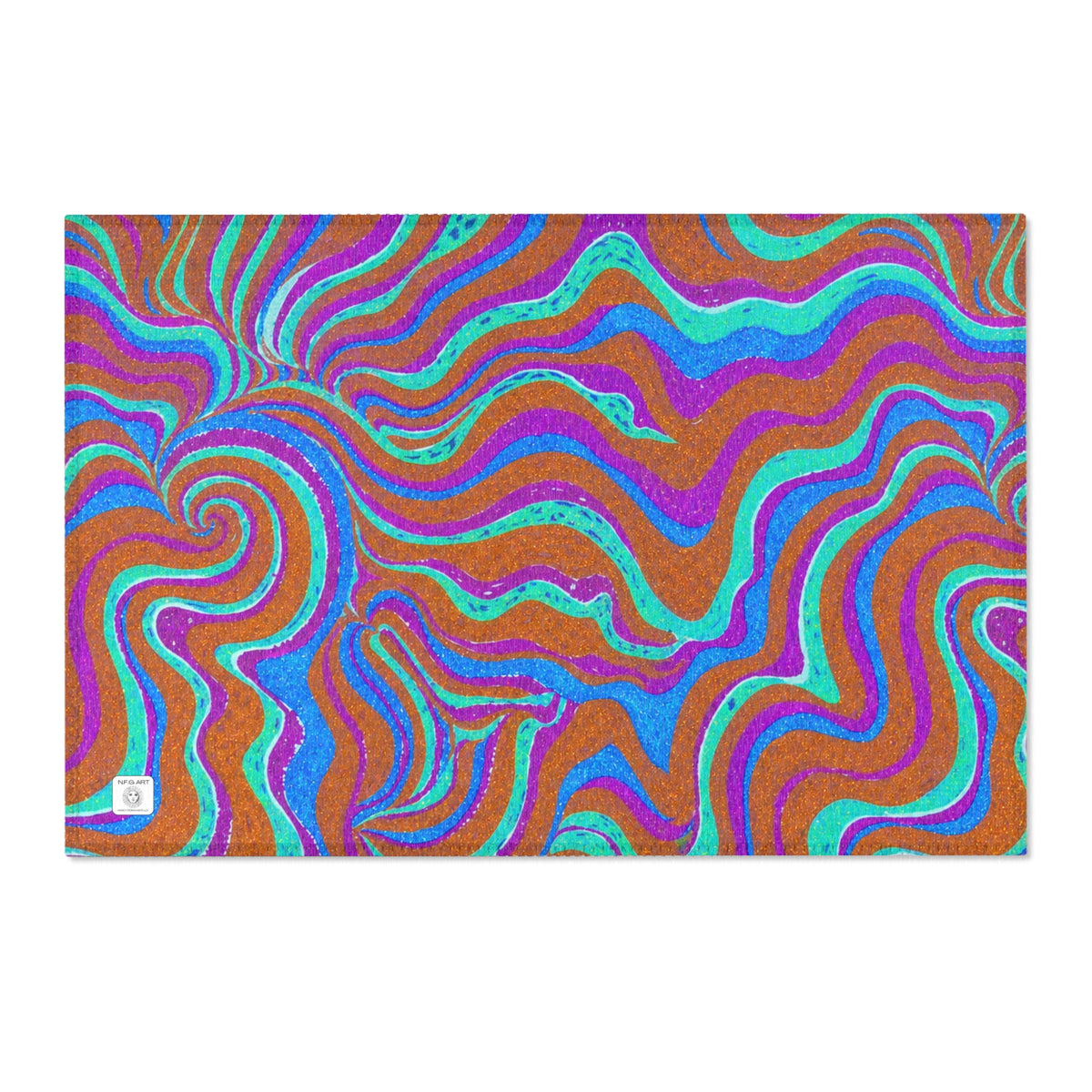 Focus Art Area Rug 36×24 – Colorful Chenille Accent