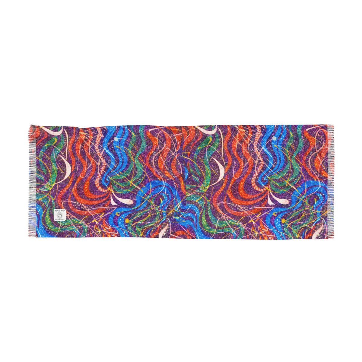 Space Art Light Scarf 27x71 – Lightweight Statement Wrap