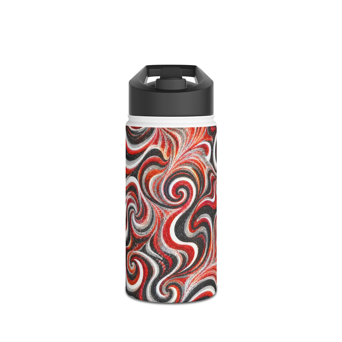Back Cherry Stainless Steel Water Bottle – Insulated Art Flask
