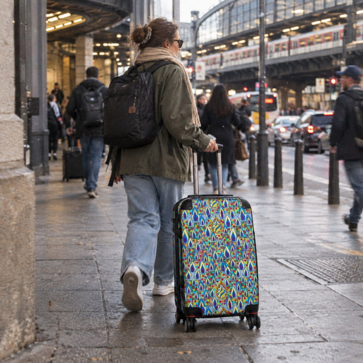 Candles Art Suitcase – Hard-Shell Statement Luggage