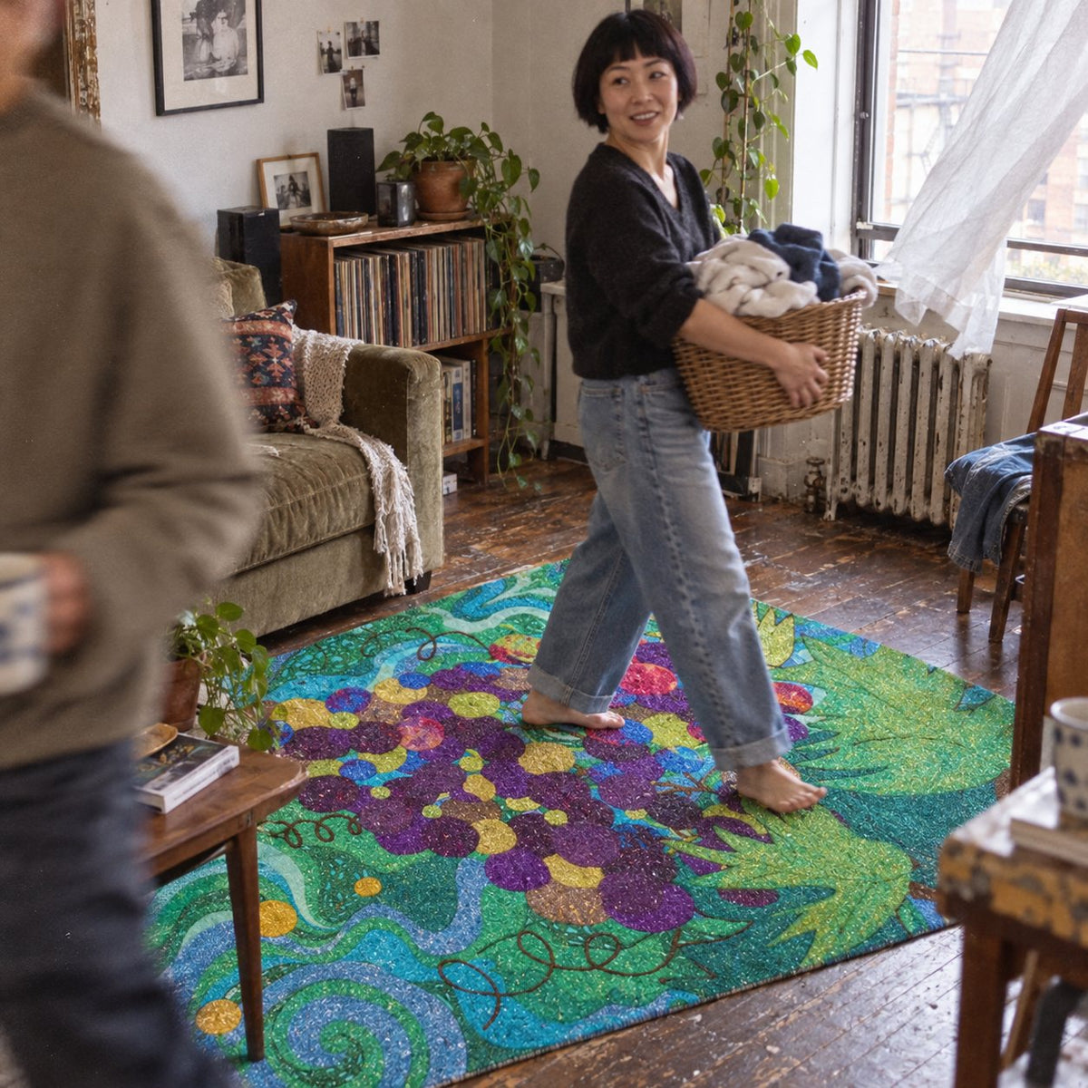 The Vine Art Area Rug 36x24 – Chenille Floor Accent